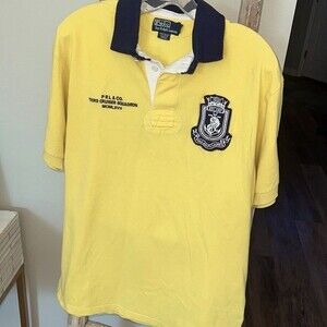 Vintage Polo Ralph Lauren Rugby Third Cruiser Squadron 100% Cotton Shirt sz‎ L